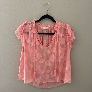 ULLA JOHNSON Reine Blouse in Pink Size 0